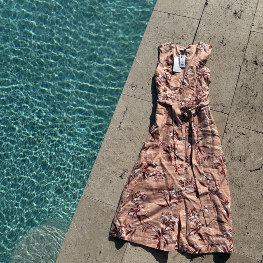 Joie Ethelda Floral Midi Vacation Dress - XS New with tags